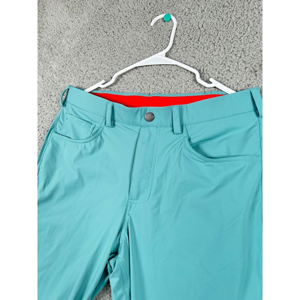 Redvanly Mens Performance Golf Pants Medium 32x29 Teal Blue Stretch Tech